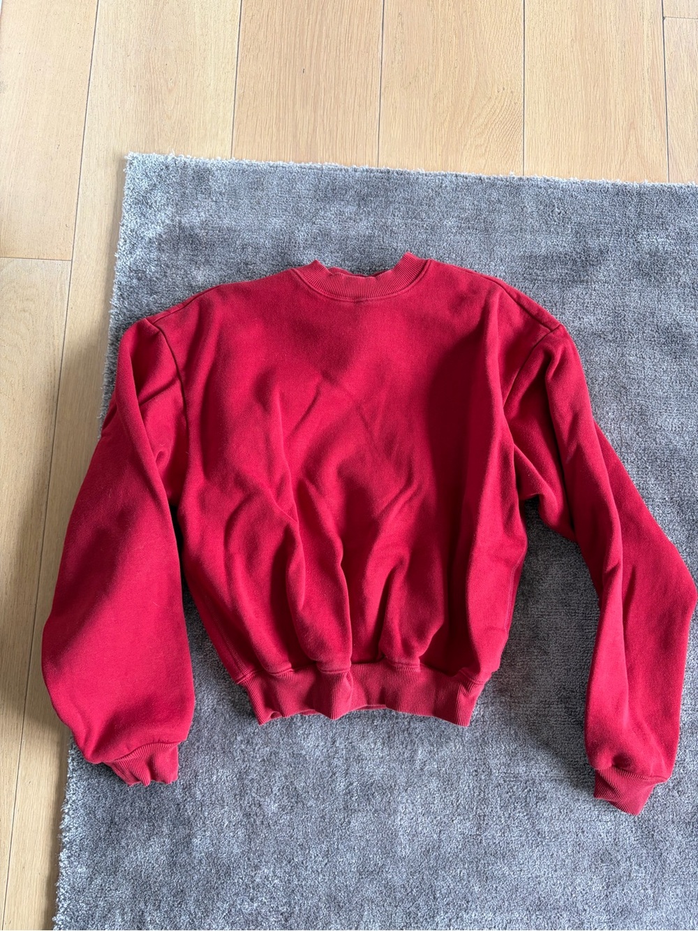 SKIMS RED CREWNECK SWEATSHIRT